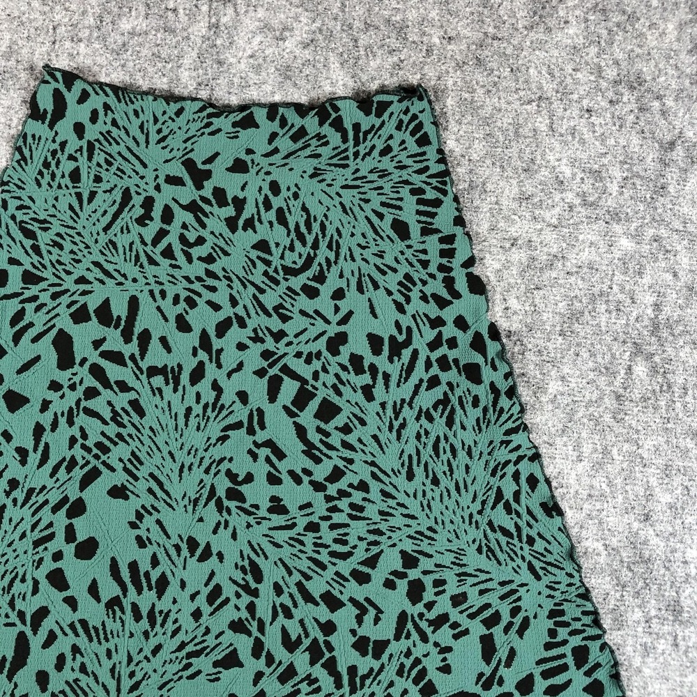 Haystacks Women's Skirt Size XS Green Black Abstract A-Line Pull-On - Picture 10 of 16